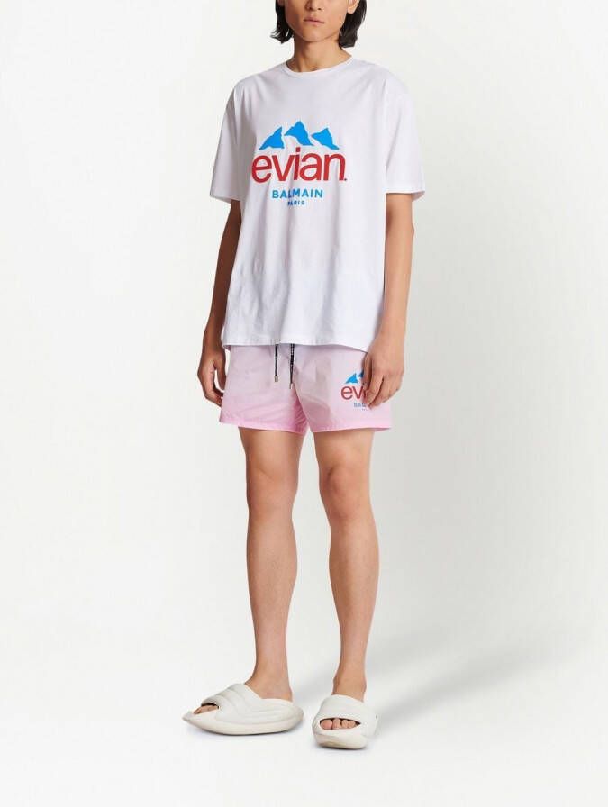 Balmain x Evian zwembroek met kleurverloop Blauw