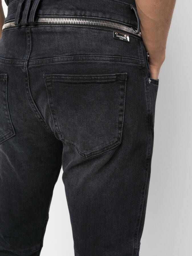 Balmain Jeans met rits Zwart