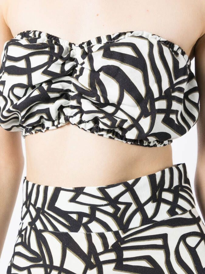 Bambah Bikinitop met geometrische print Zwart