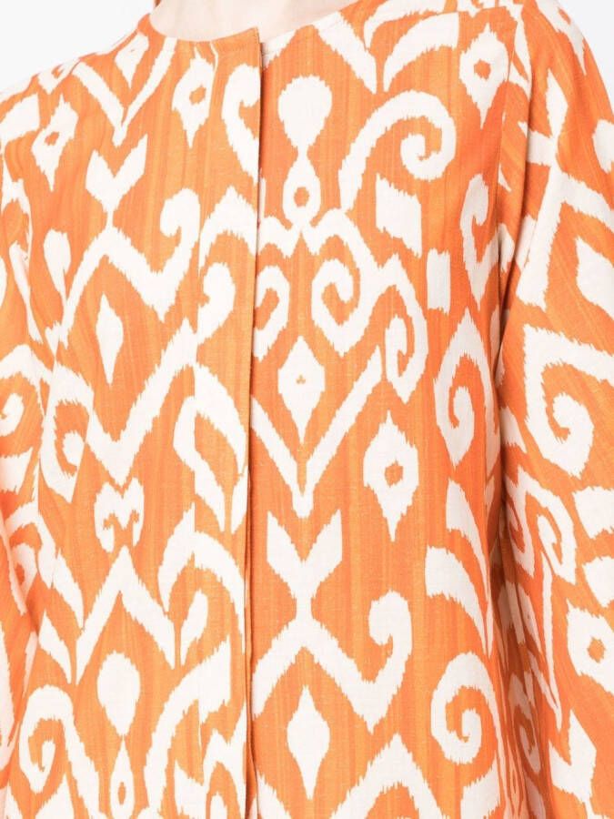 Bambah Blouse met geometrische print Oranje