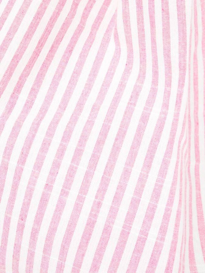 Bambah gestreepte oversized blouse Roze