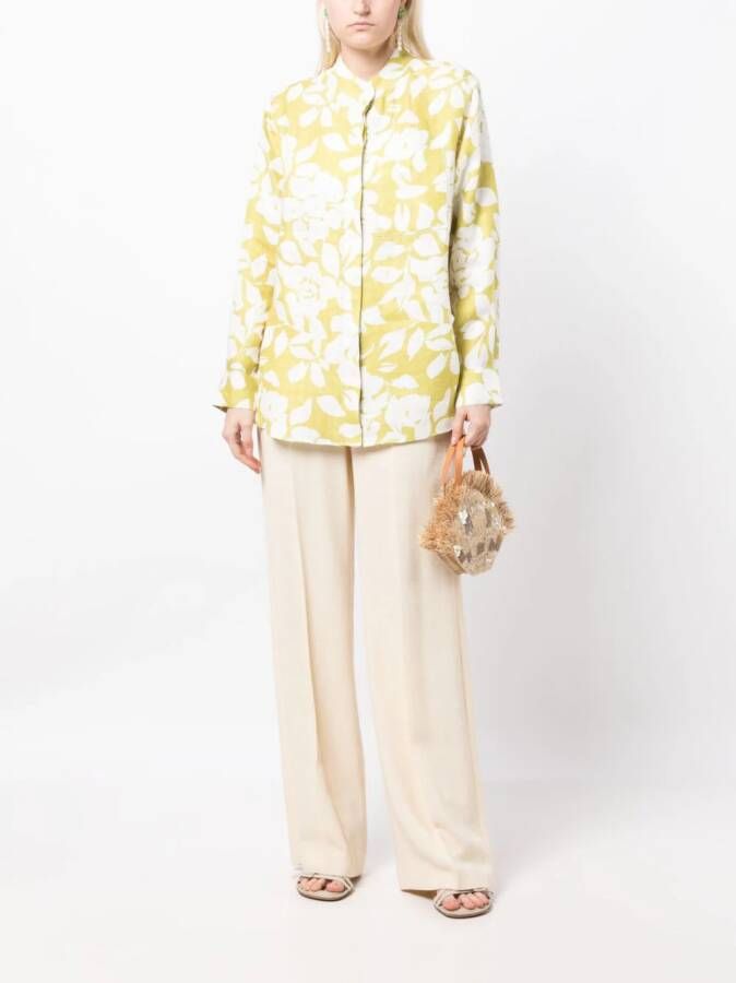 Bambah Linnen blouse Groen