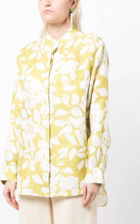 Bambah Linnen blouse Groen