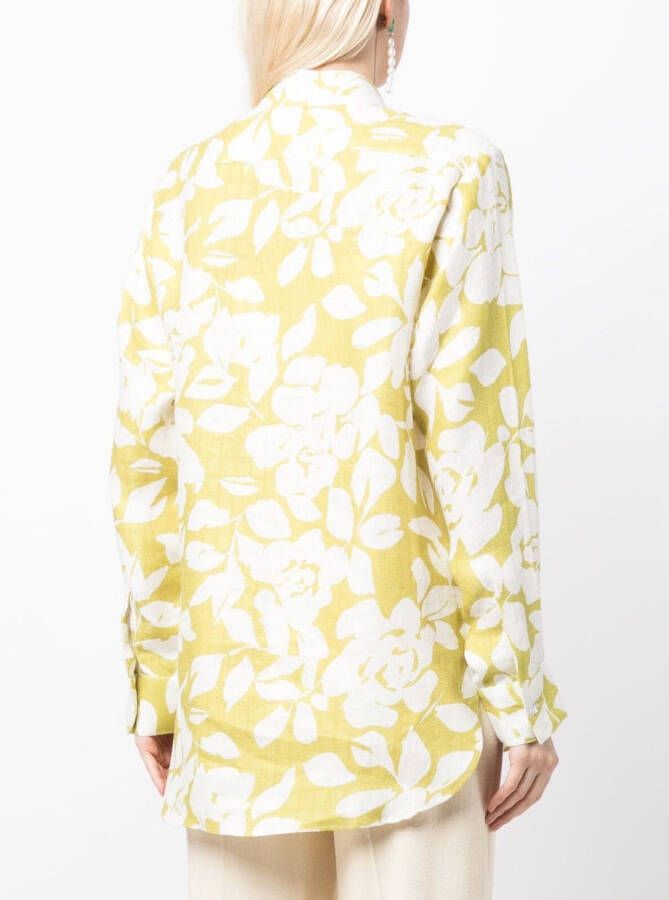 Bambah Linnen blouse Groen