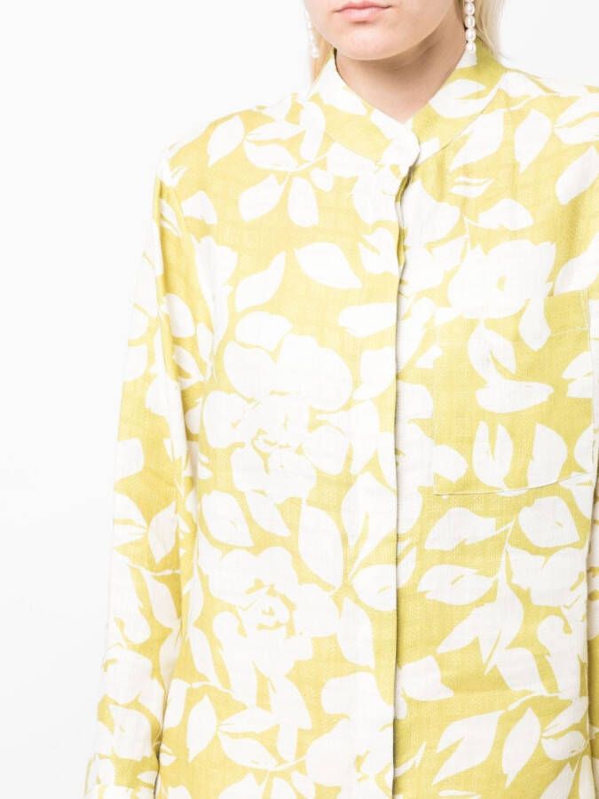 Bambah Linnen blouse Groen