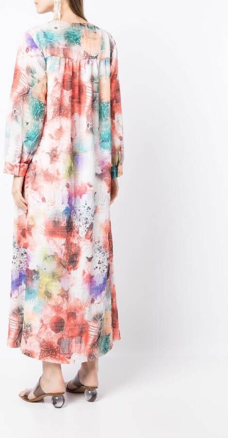 Bambah Maxi-jurk met bloemenprint Veelkleurig