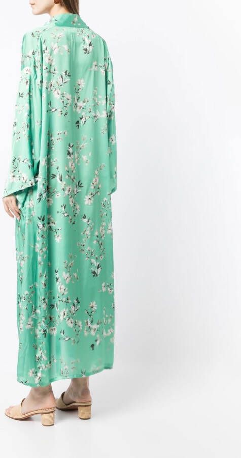 Bambah Midi-jurk met bloemenprint Groen