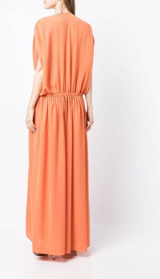 Bambah Mouwloze maxi-jurk Oranje