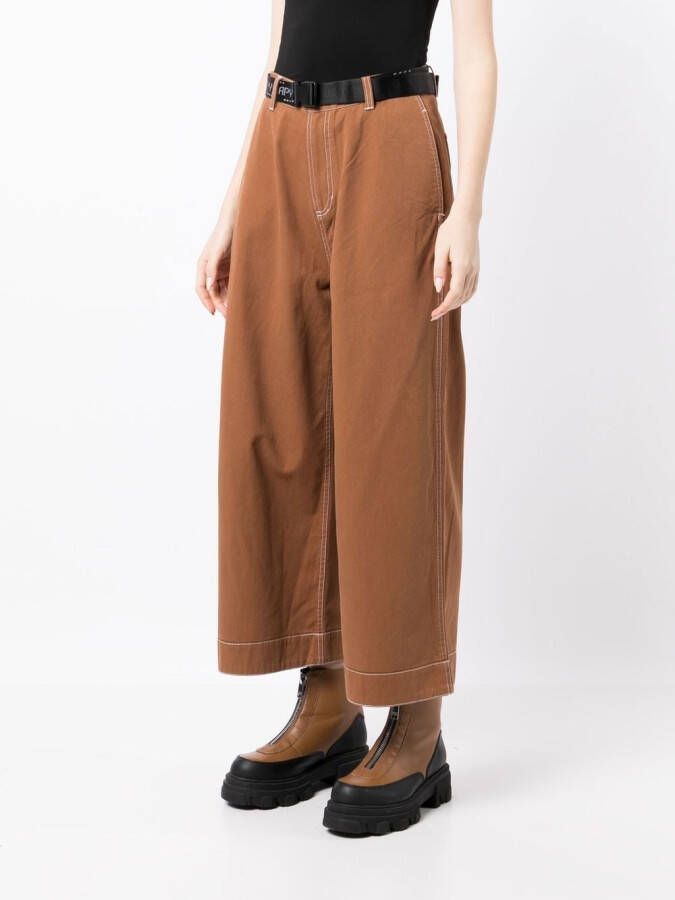 BAPY BY *A BATHING APE Broek met wijde pijpen Bruin