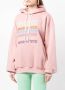 BAPY BY *A BATHING APE Hoodie met geborduurde tekst Roze - Thumbnail 3