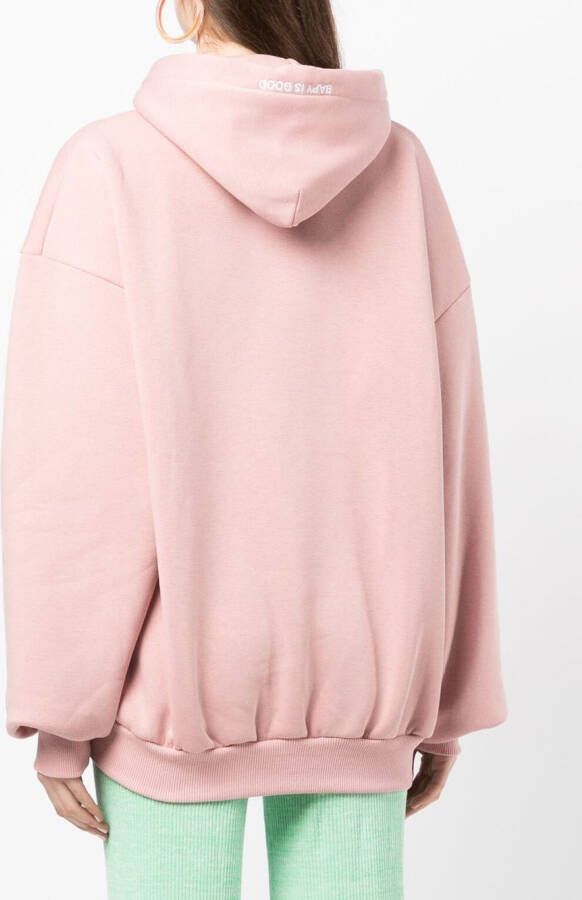BAPY BY *A BATHING APE Hoodie met geborduurde tekst Roze