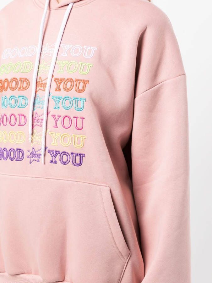 BAPY BY *A BATHING APE Hoodie met geborduurde tekst Roze