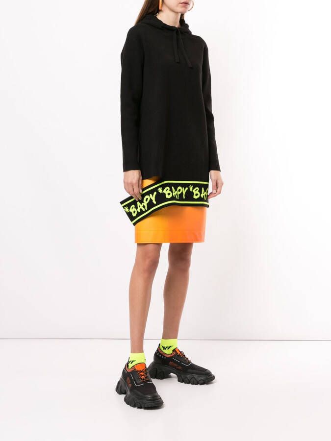 BAPY BY *A BATHING APE Hoodie met uitgesneden logo Zwart