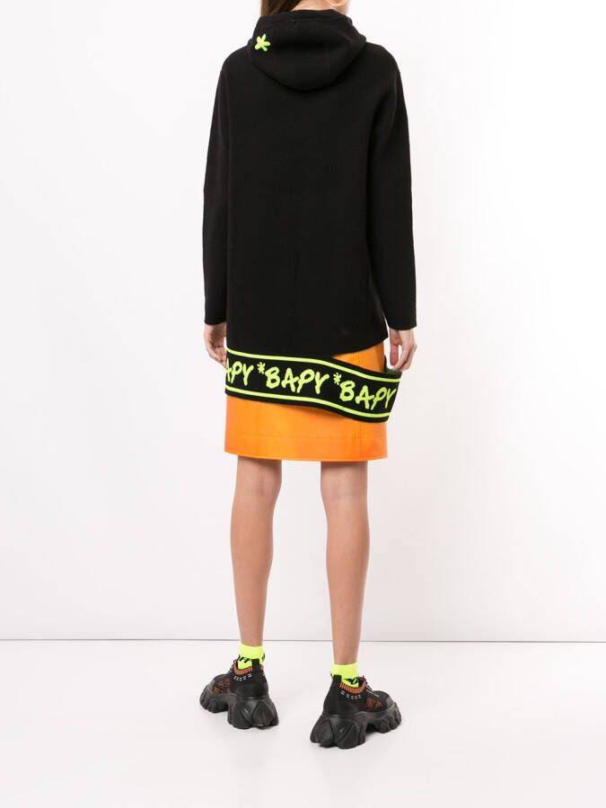 BAPY BY *A BATHING APE Hoodie met uitgesneden logo Zwart