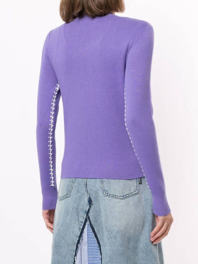 BAPY BY *A BATHING APE Ribgebreide sweater Paars