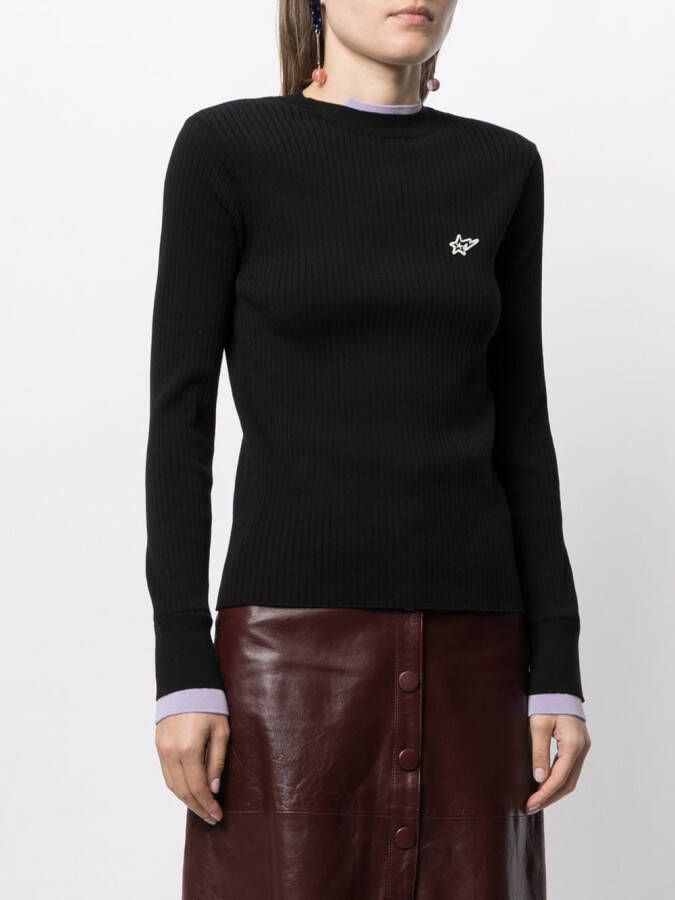 BAPY BY *A BATHING APE Ribgebreide top Zwart
