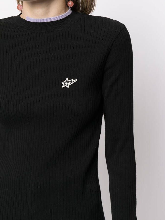 BAPY BY *A BATHING APE Ribgebreide top Zwart