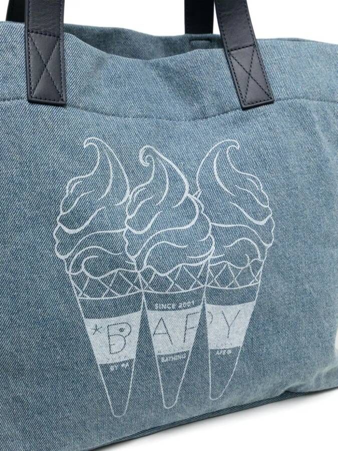 BAPY BY *A BATHING APE Shopper met logoprint Blauw