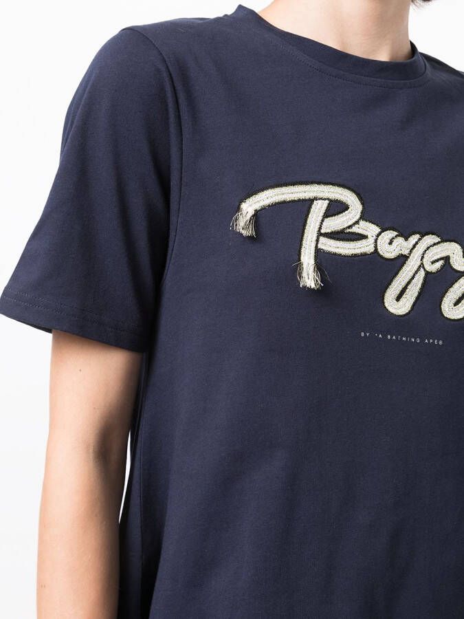 BAPY BY *A BATHING APE T-shirtjurk met geborduurd logo Blauw