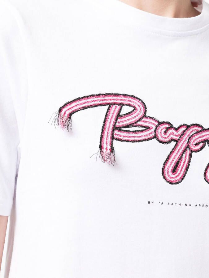 BAPY BY *A BATHING APE T-shirtjurk met gestikt logo Wit