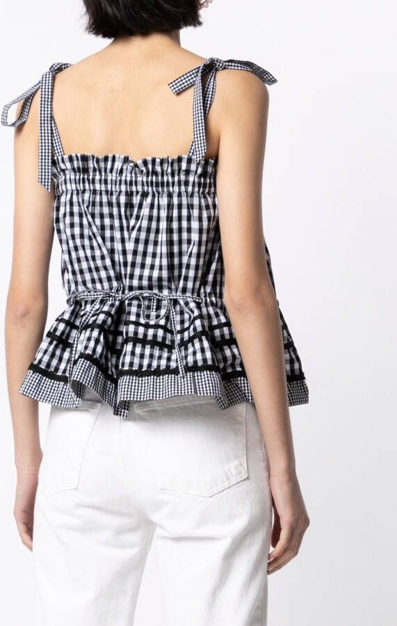 BAPY BY *A BATHING APE Top met gingham ruit Zwart