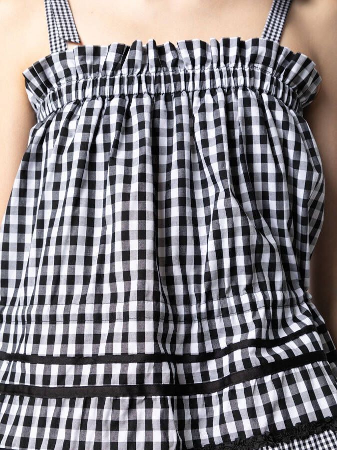 BAPY BY *A BATHING APE Top met gingham ruit Zwart
