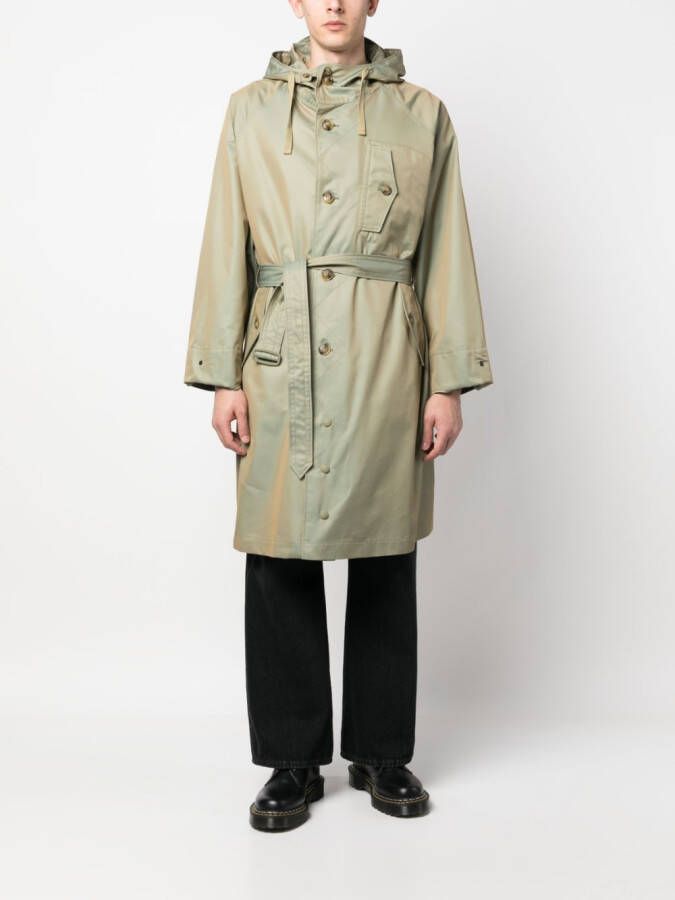Baracuta Metallic trenchcoat Groen