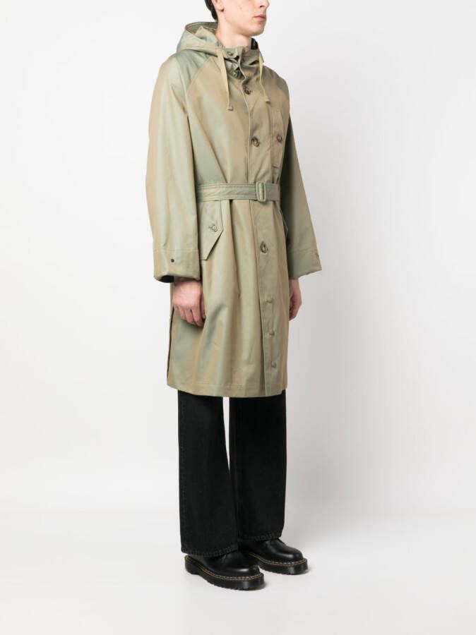 Baracuta Metallic trenchcoat Groen