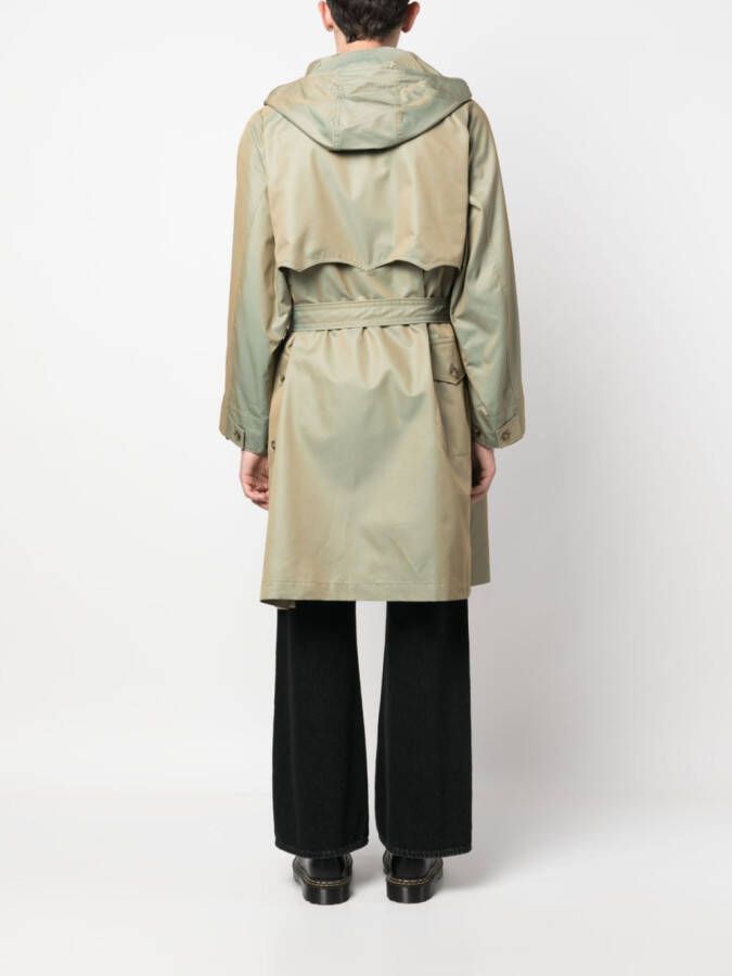 Baracuta Metallic trenchcoat Groen