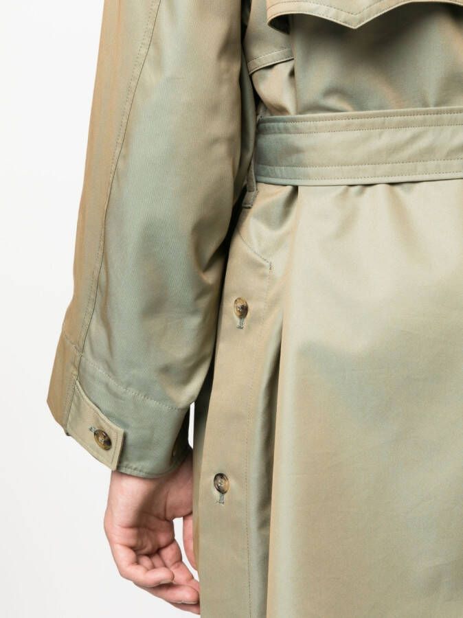 Baracuta Metallic trenchcoat Groen