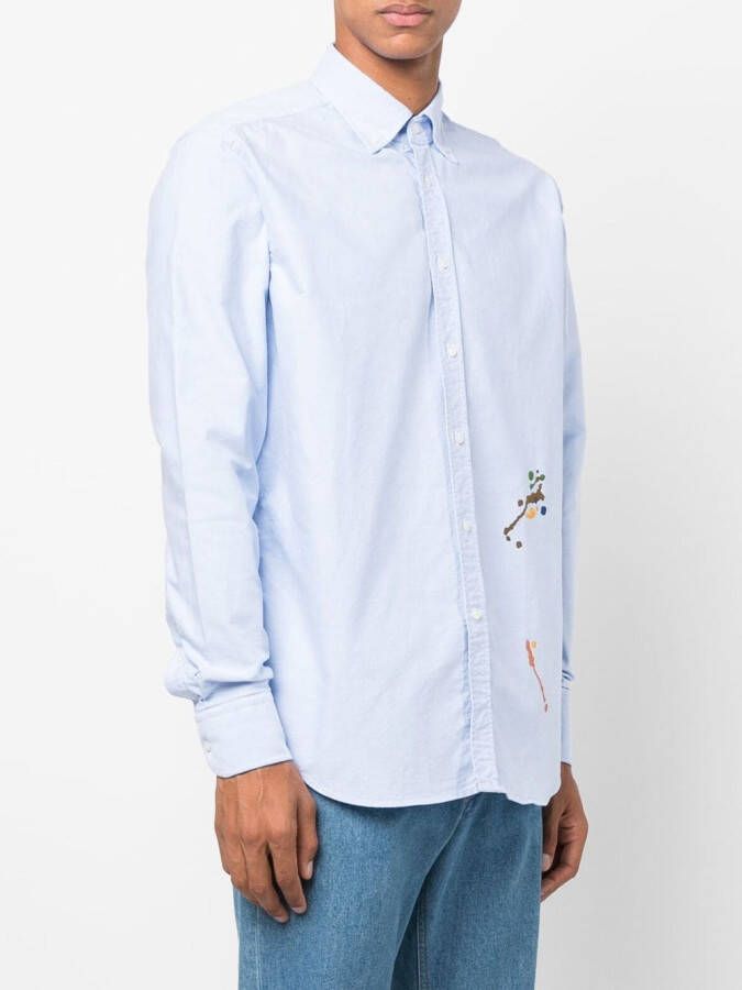 Baracuta Overhemd met borduurwerk Blauw
