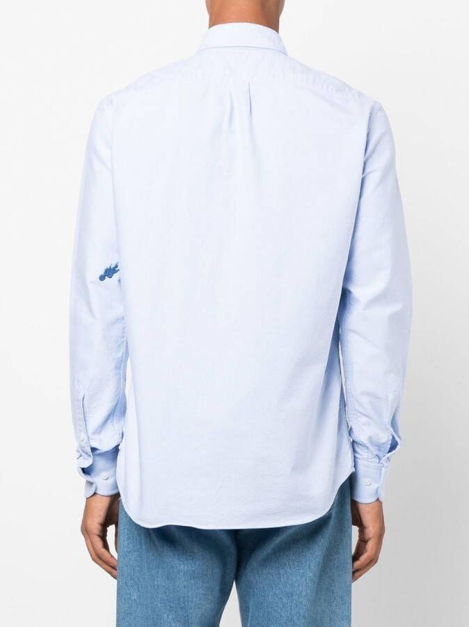 Baracuta Overhemd met borduurwerk Blauw
