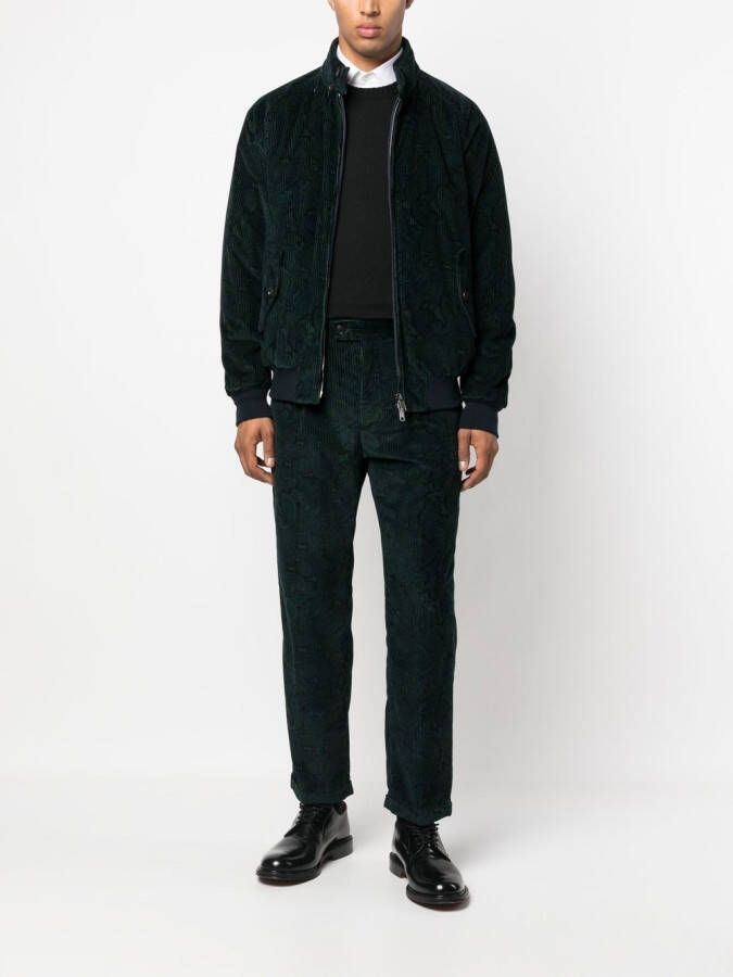 Baracuta Broek met paisley-print Groen