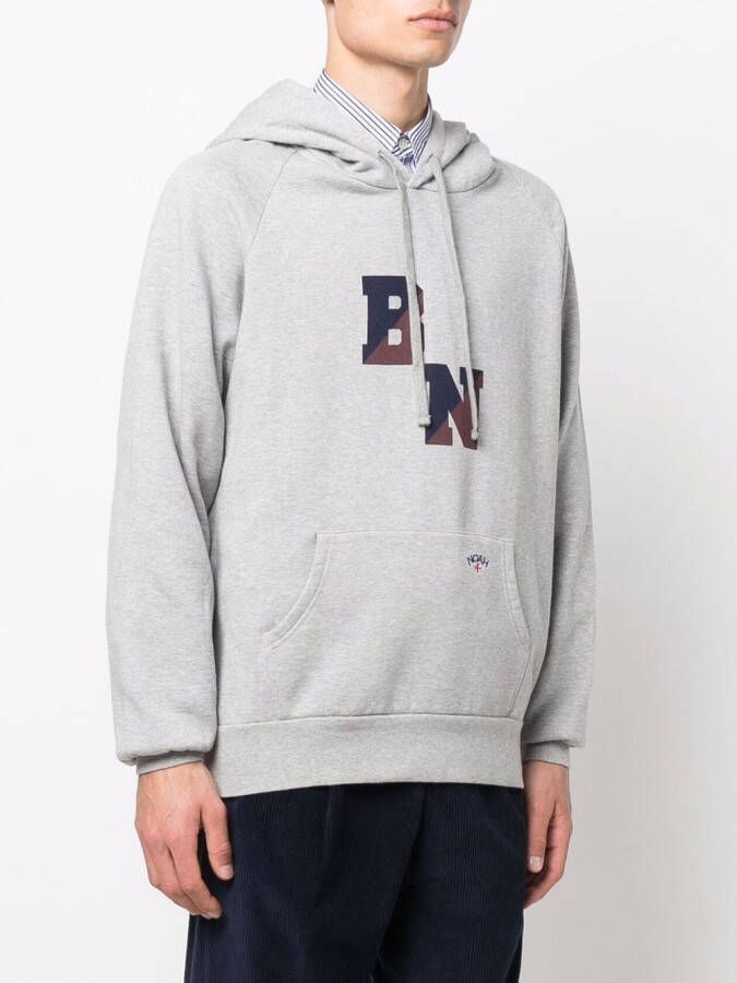 Baracuta x Noah fleece hoodie Grijs