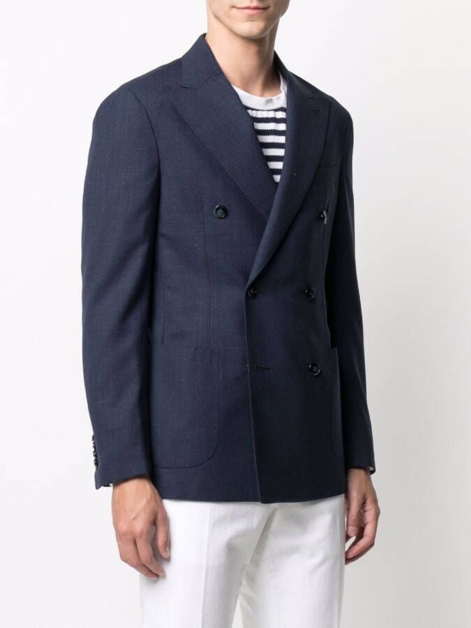 Barba Blazer met dubbele rij knopen 01U blu