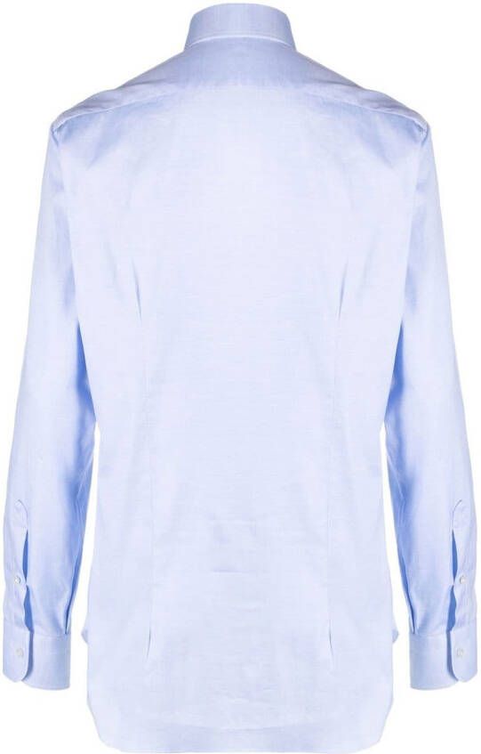 Barba Button-down overhemd Blauw