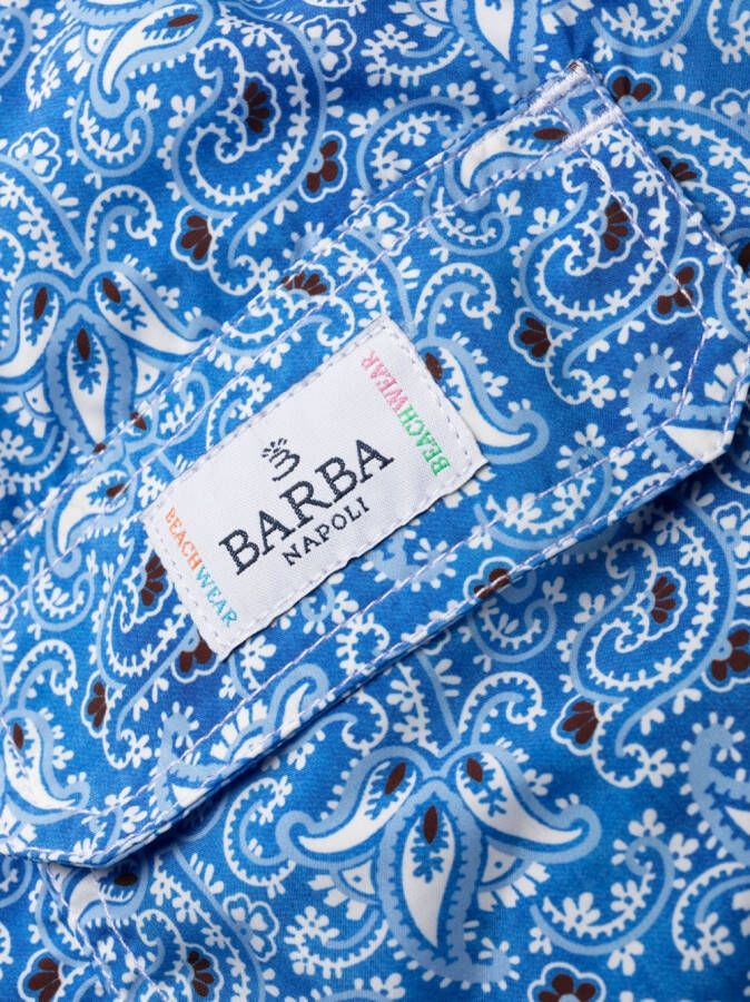 Barba Zwembroek met paisley-print Blauw