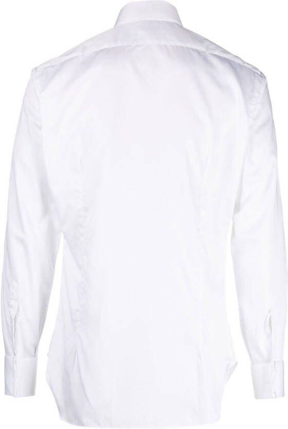 Barba Overhemd met enkele rij knopen Wit