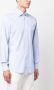 Barba Overhemd met gespreide kraag Blauw - Thumbnail 3