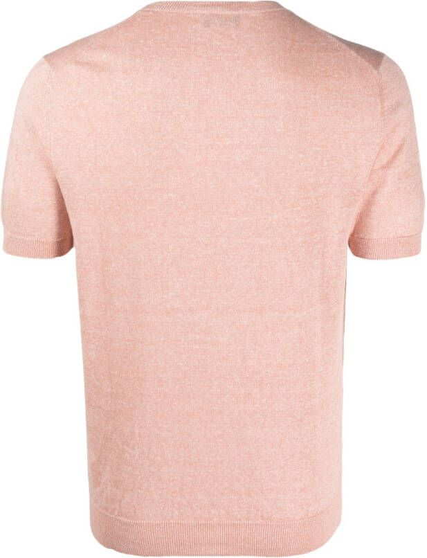 Barba T-shirt met geribbelde afwerking Roze