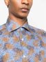 Barba Shirt met bloemenprint Blauw - Thumbnail 5