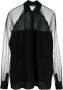 Barbara Bologna Semi-doorzichtige blouse Zwart - Thumbnail 2