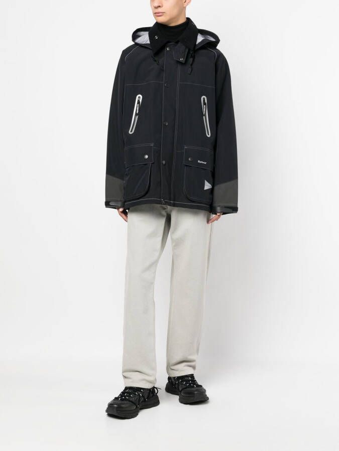 BARBOUR and WANDER Jack met logoprint Zwart