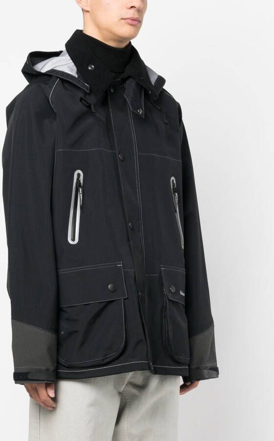 BARBOUR and WANDER Jack met logoprint Zwart