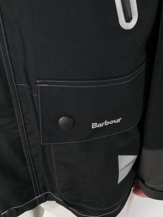 BARBOUR and WANDER Jack met logoprint Zwart