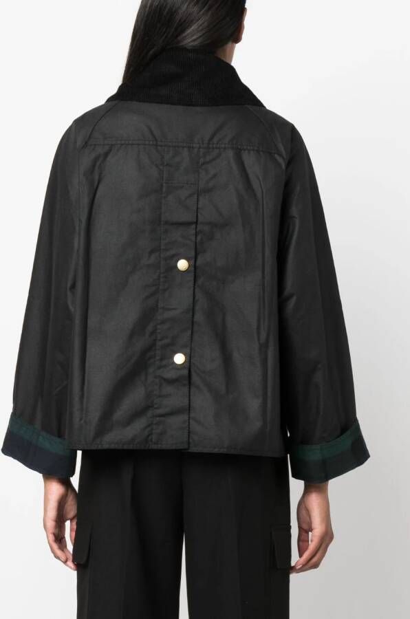 Barbour Bomberjack met geborduurd logo Zwart