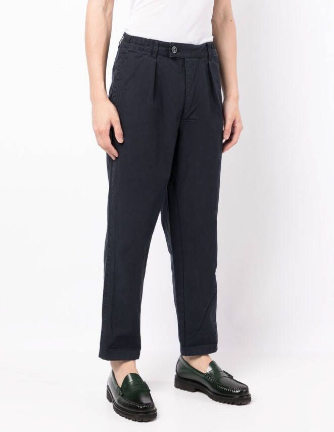 Barbour Broek met toelopende pijpen Blauw