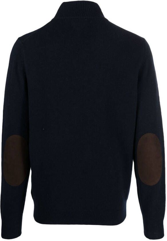 Barbour Pullover met halve rits Blauw