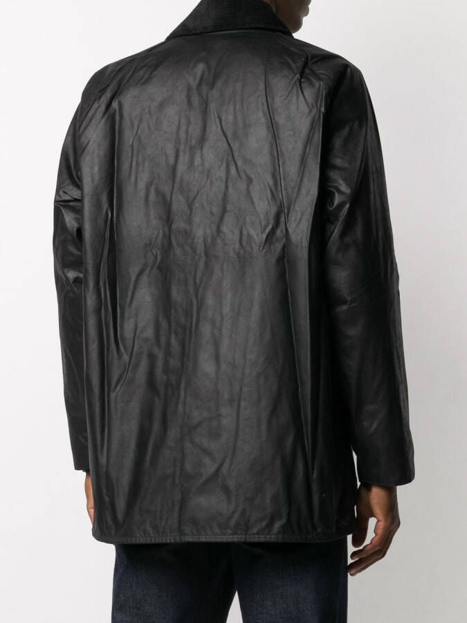 Barbour Gelakt jack Zwart