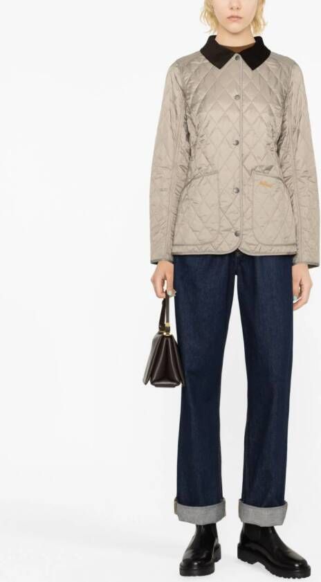Barbour Gewatteerd jack Grijs
